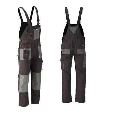 Arbeitshose / Latzhose PEGMA schwarz/grau Gr. L