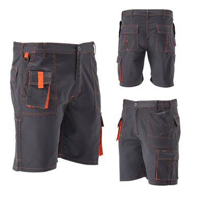 Arbeitshose / Shorts DORIA grau/orange Gr. L