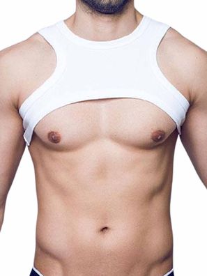 Supawear Ribbed Slashed Cropped Top White