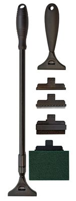 SF AquaTool XL Aquarium Reinigunsset, inkl. Teleskopgriff, Schwamm, Kiesharke