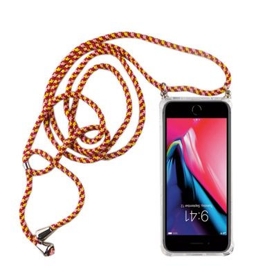 Apple iPhone 7 Plus / 8 Plus Handykette Hülle mit Band Case zum umhängen Rot