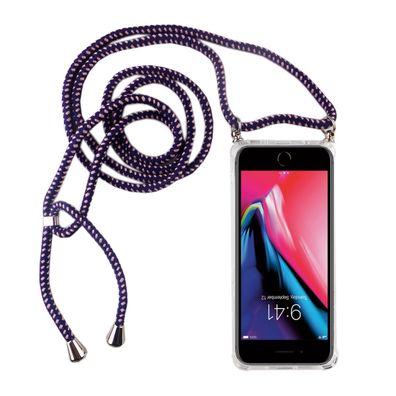 Apple iPhone 7 Plus / 8 Plus Handykette Hülle mit Band Case zum umhängen Violett