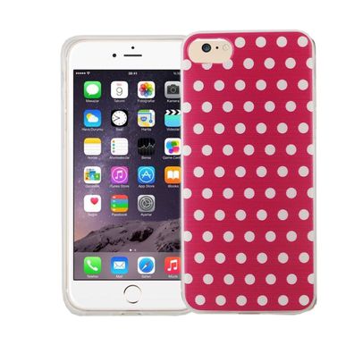 Handy Hülle für Apple iPhone SE 2020 Polka Dot Pink Tasche Cover Motiv Slim Case