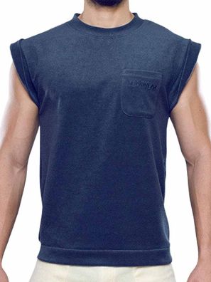 Supawear Terry Toweling Tank Top Navy