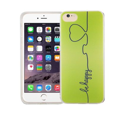 Handy Hülle für Apple iPhone SE 2020 Be Happy Grün Tasche Cover Motiv Slim Case