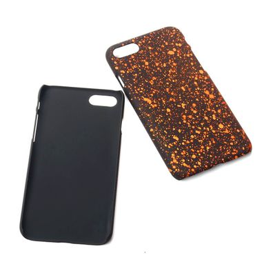 Handy Hülle Schutz Case Bumper Schale Etuis Apple iPhone SE 2020 Sterne Orange