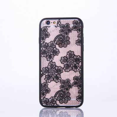 Apple iPhone SE 2020 Handy Hülle Mandala Case Schutzhülle Cover Blüten Schwarz
