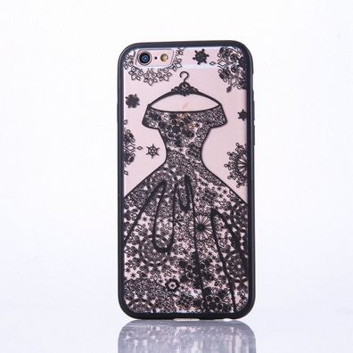 Apple iPhone SE 2020 Handy Hülle Mandala Case Schutzhülle Cover Kleid Schwarz