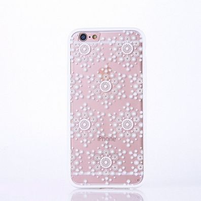 Apple iPhone SE 2020 Handy Hülle Mandala Case Schutzhülle Cover Flocken Weiß Neu