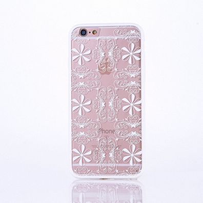 Apple iPhone SE 2020 Handy Hülle Mandala Case Schutzhülle Cover Ornamente Weiß