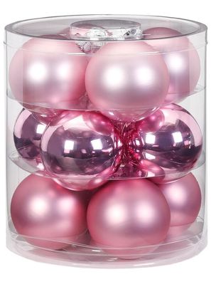 Weihnachtskugeln 12 Stk 8cm Pink Blush