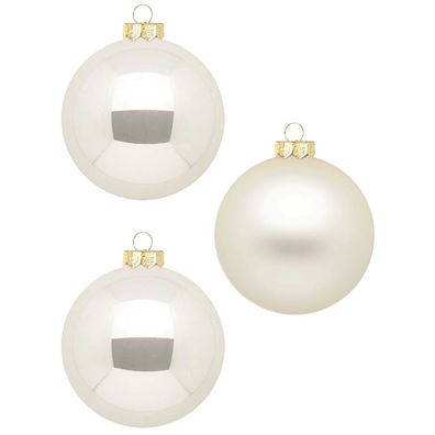 Weihnachtskugeln 6 Stk 10cm Champagne Inge-Glas