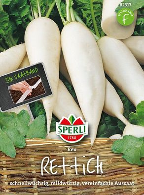Sperli Rettich Rex 5m Saatband, mild-würzig im Aroma