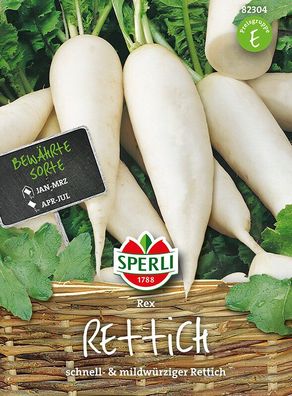 Sperli Rettich Rex, besonders schnellwüchsige und im Erwerbsanbau bestens