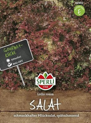 Sperli Pflücksalat Lollo rossa, spät schießend, äußerst schmackhaft enthält