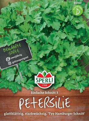 Sperli Petersilie Einfache Schnitt 3, beliebte glattblättrige Petersilie mit