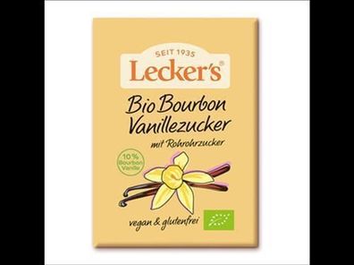Lecker´s 3x Bio Bourbon Vanillezucker mit 10% Bourbon Vanille 2x8g