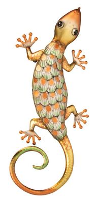 Salamander Metallfigur Wanddekoration 65cm Haus Hof Garten Dekoration Deko