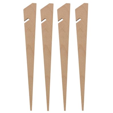 2011666-Variation 364852 + 54 Zelthering 30-40cm Holz 4 Stück im Polybeutel