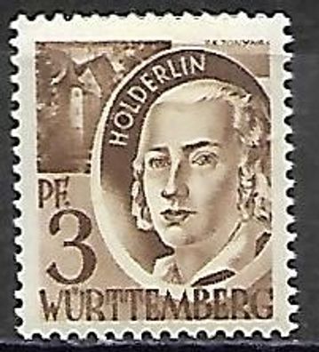 Französische Zone - Württemberg-Hohenzollern postfrisch Michel-Nummer 2 mit Falz