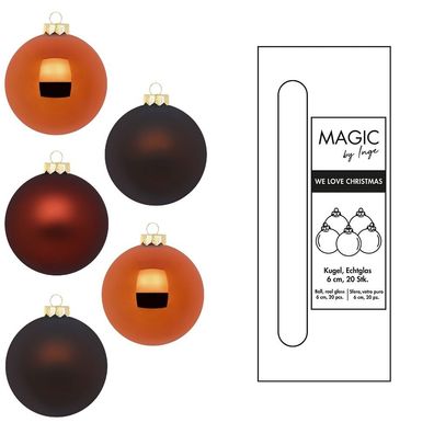 Weihnachtskugeln 30 Stk 6cm Shiny Chestnut