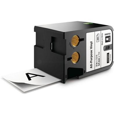 Original Dymo 1868755 Etiketten schwarz auf weiß 54mm x 7m