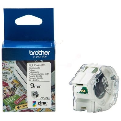 Original Brother CZ-1001 Farbetikettenrolle 9mm x 5m