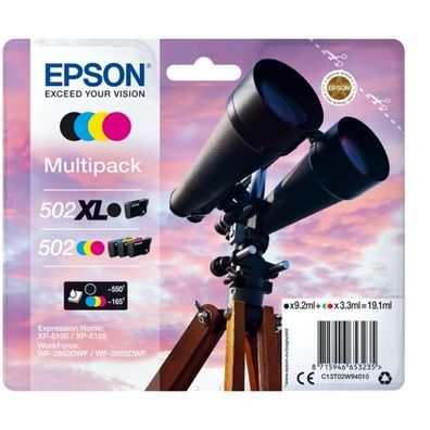 Original Epson 502XL 502 T02W9 C13T02W94010 Tinte Multipack schwarz cyan magenta g