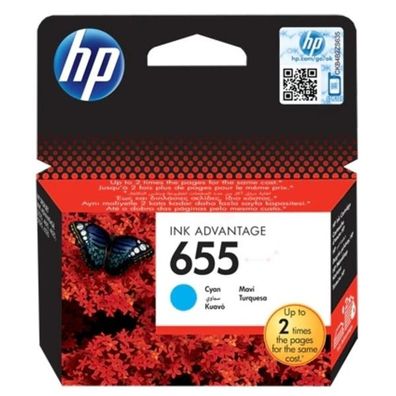 Original HP 655 CZ110AE Tinte cyan