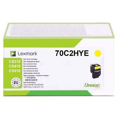 Original Lexmark 702HY 70C2HYE Toner gelb