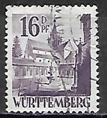 Französische Zone - Württemberg-Hohenzollern gestempelt Michel-Nummer 20