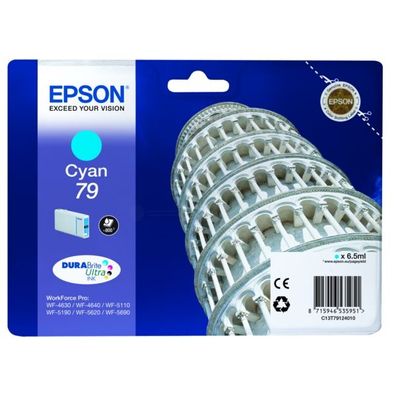 Original Epson 79 T7912 C13T79124010 Tinte cyan