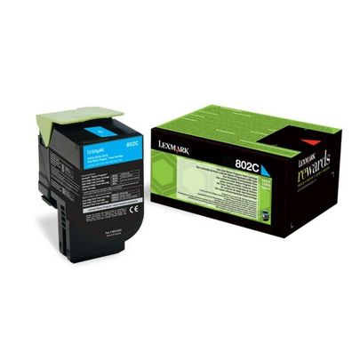 Original Lexmark 802C 80C20C0 Toner cyan