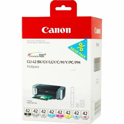 Original Canon CLI-42 6384B010 Tinte Multipack schwarz cyan magenta gelb photo cyan