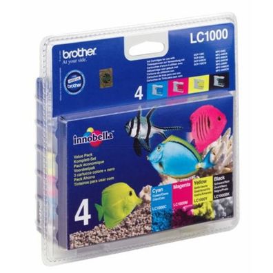Original Brother LC-1000VALBP LC-1000VALBPDR Tinte Multipack schwarz cyan magenta ge