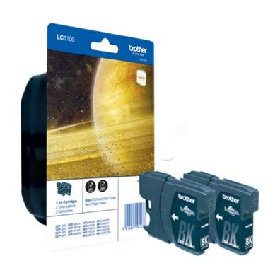 Original Brother LC-1100BKBP2 LC-1100BKBP2DR Tinten Doppelpack schwarz 2 Stück