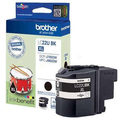 Original Brother LC-22UBK LC-22UBKBP Tinte schwarz