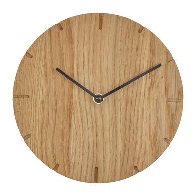 Natuhr Wanduhr Solide Mini Massivholz Eiche Geölt Mit Quarzwerk 29NU1-10-1