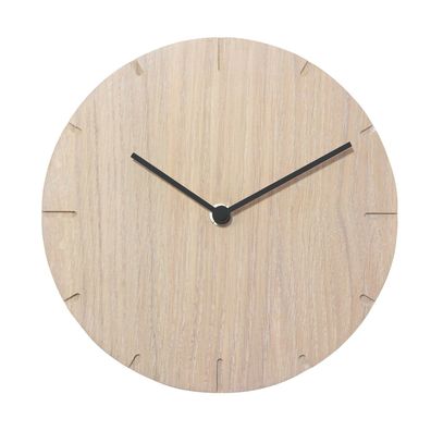 Natuhr Wanduhr Solide Mini Massivholz Eiche Gekalkt Mit Quarzwerk 29NU1-11-1