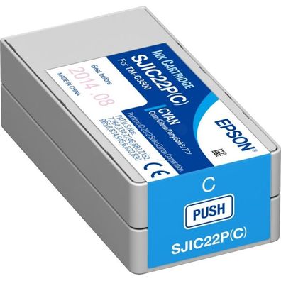 Original Epson SJIC22PC S-JIC22PC C33S020602 Tinte cyan