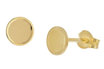 trendor Schmuck Damen-Ohrringe 333 / 8K Gold Ohrstecker Ø 6 mm 28459