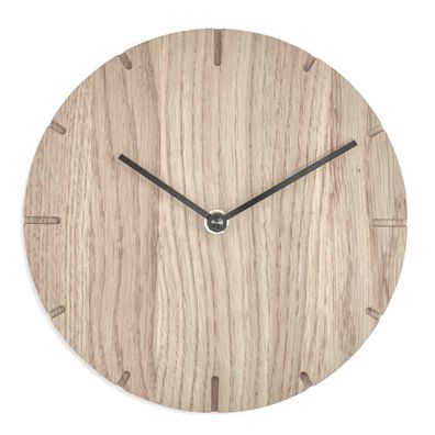 Natuhr Wanduhr Solide Mini Massivholz Eiche Mit Quarzwerk 29NU1-13-1