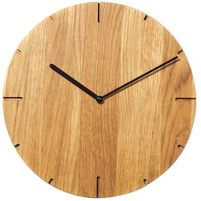 Natuhr Wanduhr Solide Massivholz Eiche Geölt ? 30 cm 6NU1-10-4