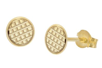 trendor Schmuck Damen-Ohrringe 333 / 8K Gold Ohrstecker Ø 6 mm 28461