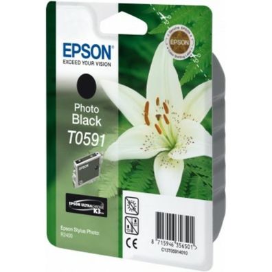 Original Epson T0591 C13T05914010 Tinte photo schwarz