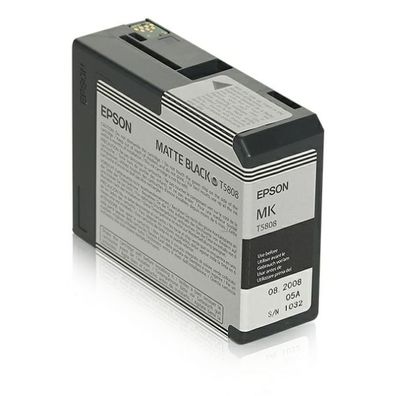 Original Epson T5808 C13T580800 Tinte matt schwarz