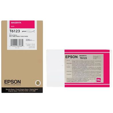 Original Epson T6123 C13T612300 Tinte magenta