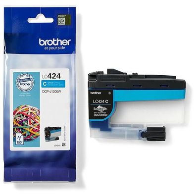 Original Brother LC-424 LC-424C Tinte cyan