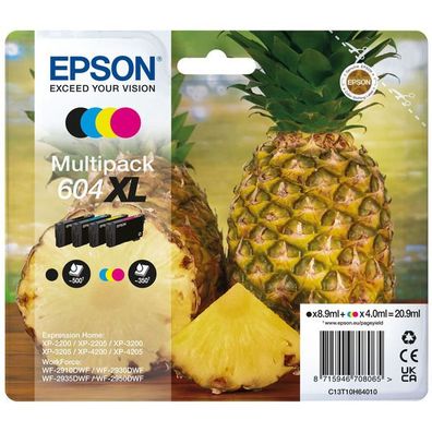 Original Epson 604XL T10H6 C13T10H64010 Tinte Multipack schwarz cyan magenta gelb 4