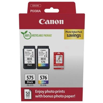 Original Canon PG-575 & CL-576 5438C004 Tinte Multipack schwarz color 2 Stück inkl.